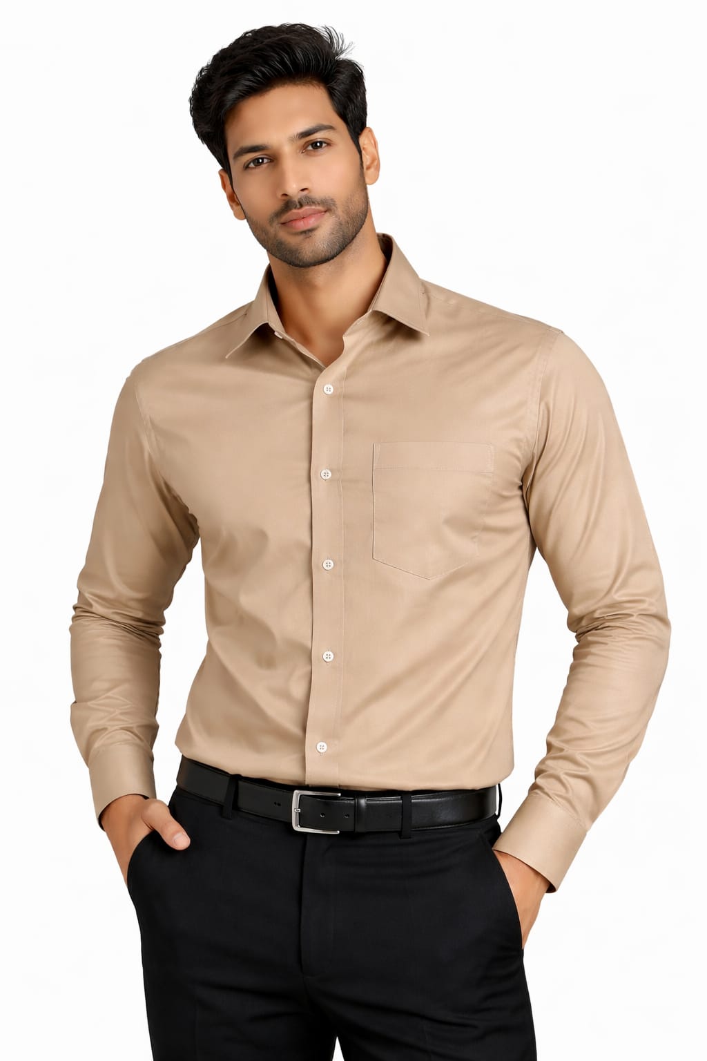 Formal Shirt For Men (Sandstone Beige)