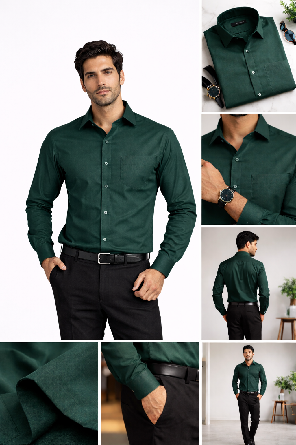 Formal Shirt For Men (Forest Green)