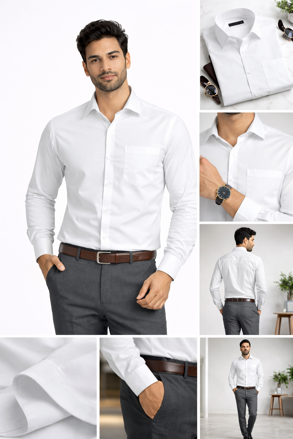 Formal Shirt For Men (White)
