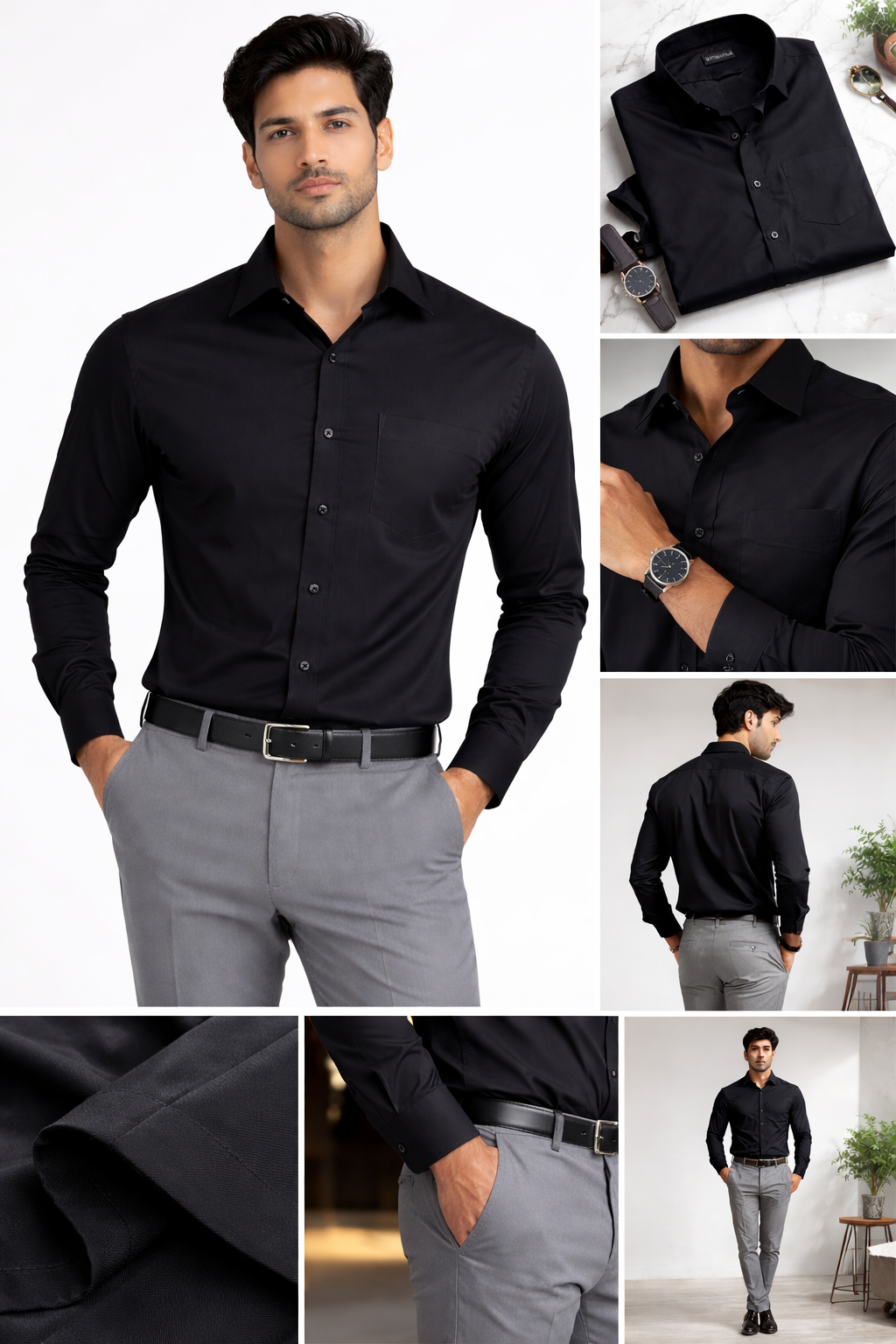 Formal Shirt For Men (Black)